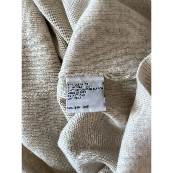 Nautica Mens Sweater Pullover Beige Long Sleeve V Neck Cotton Wool Size Large - Picture 9 of 9